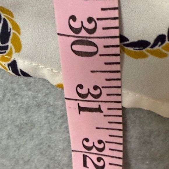 Anne Klein Womens Tunic Top Multicolor Chain Pattern 3/4 Sleeve High Low Size M - Picture 5 of 6